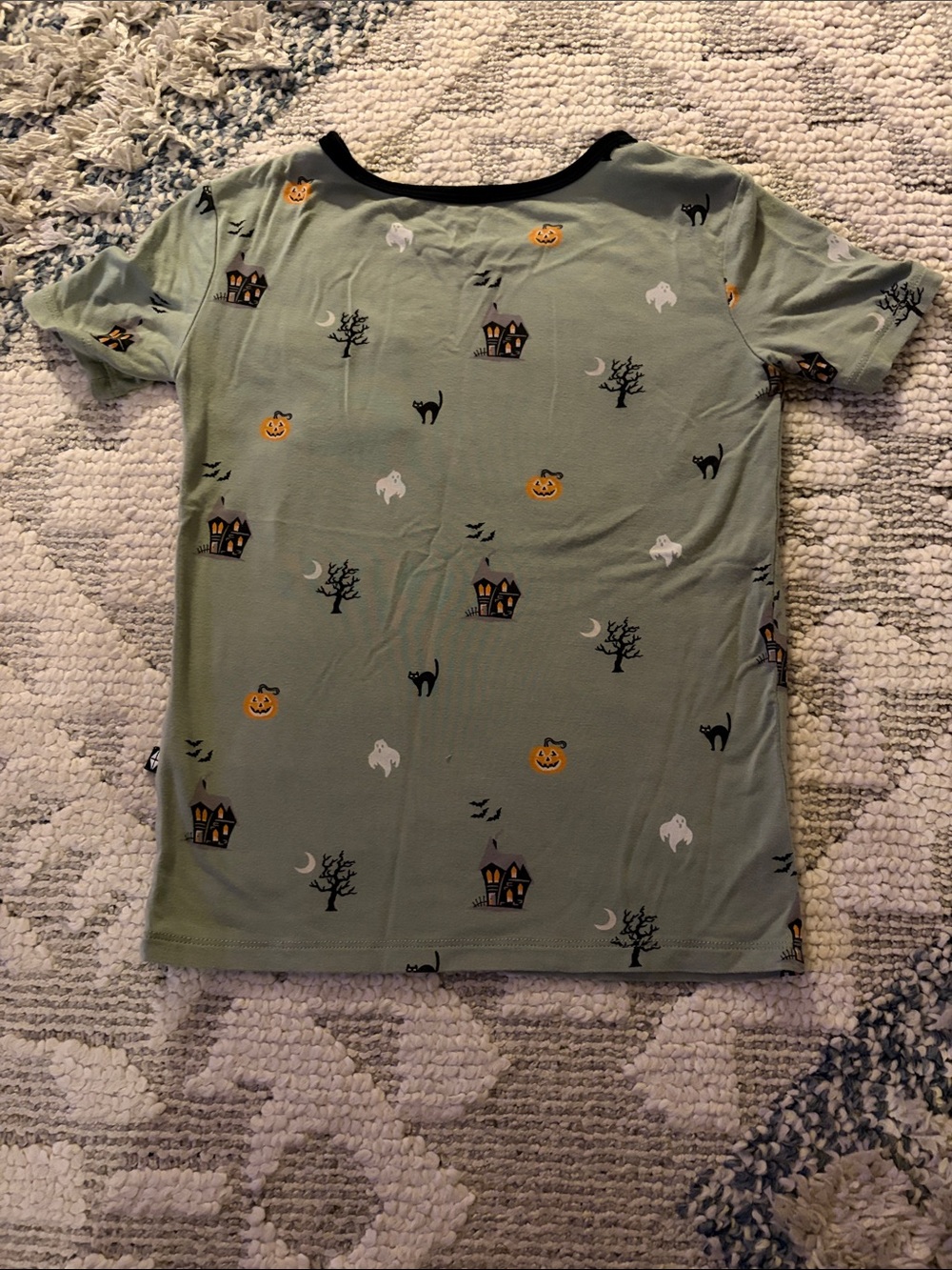 KYTE Kids Halloween Green Bamboo Pajama Set - Size 6T Unisex - Picture 5 of 8